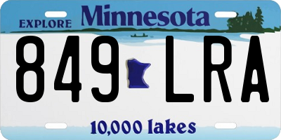 MN license plate 849LRA