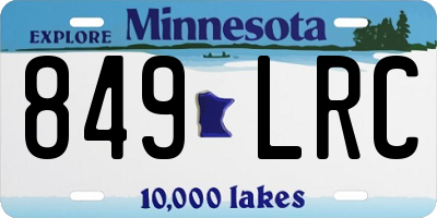 MN license plate 849LRC