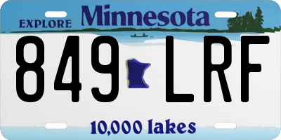 MN license plate 849LRF