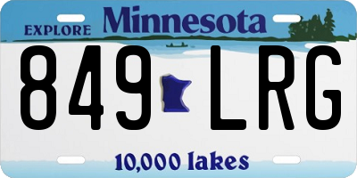 MN license plate 849LRG
