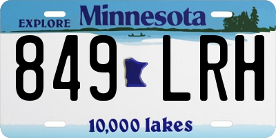 MN license plate 849LRH