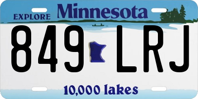 MN license plate 849LRJ