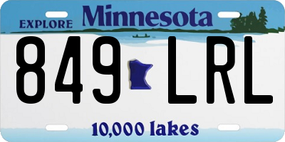 MN license plate 849LRL