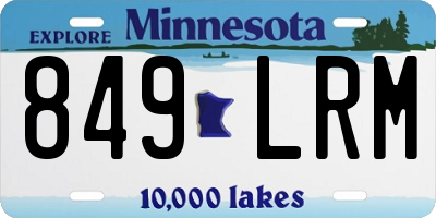 MN license plate 849LRM
