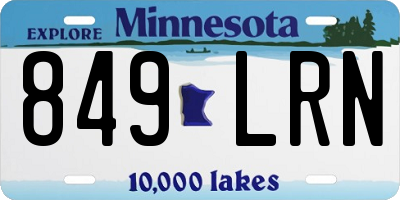 MN license plate 849LRN