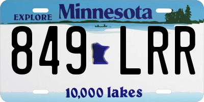 MN license plate 849LRR