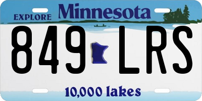 MN license plate 849LRS