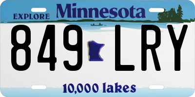 MN license plate 849LRY