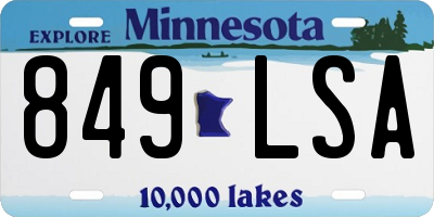 MN license plate 849LSA