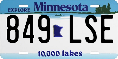MN license plate 849LSE
