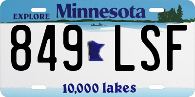 MN license plate 849LSF