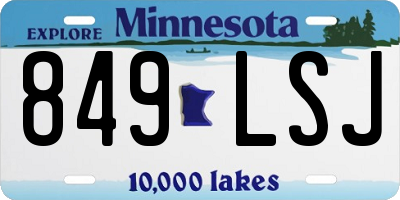 MN license plate 849LSJ
