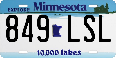 MN license plate 849LSL