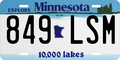 MN license plate 849LSM