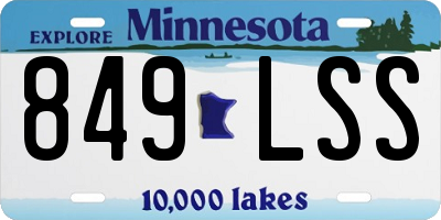 MN license plate 849LSS