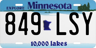 MN license plate 849LSY
