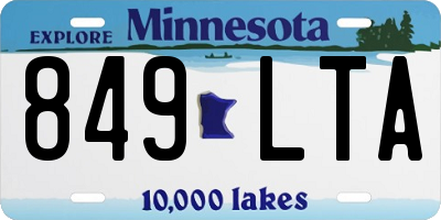 MN license plate 849LTA