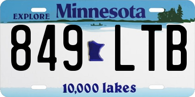 MN license plate 849LTB