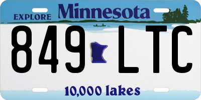 MN license plate 849LTC