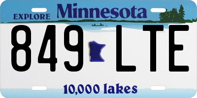 MN license plate 849LTE