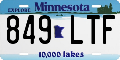 MN license plate 849LTF