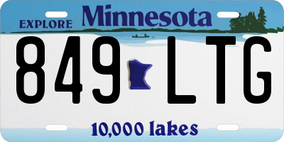 MN license plate 849LTG