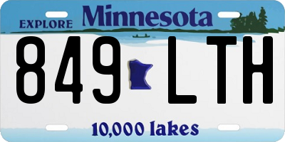 MN license plate 849LTH