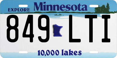 MN license plate 849LTI