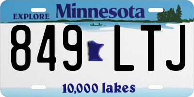 MN license plate 849LTJ
