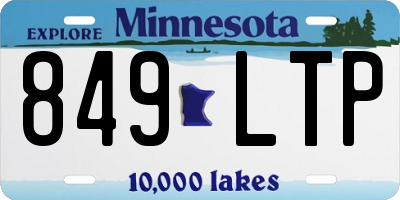 MN license plate 849LTP