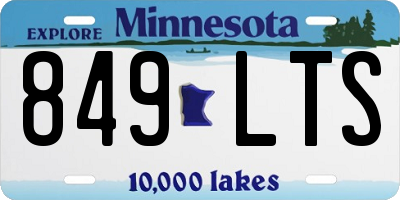 MN license plate 849LTS