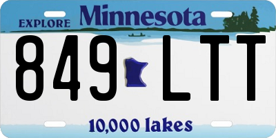 MN license plate 849LTT
