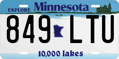 MN license plate 849LTU