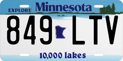 MN license plate 849LTV