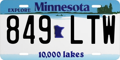 MN license plate 849LTW