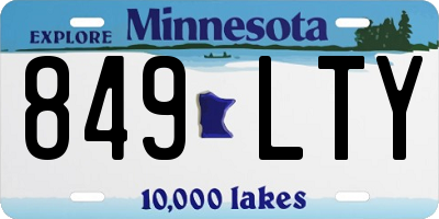 MN license plate 849LTY