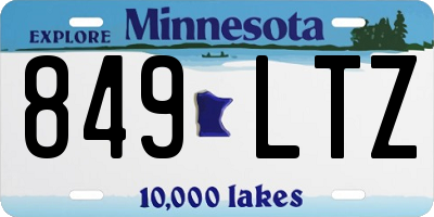 MN license plate 849LTZ