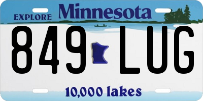 MN license plate 849LUG