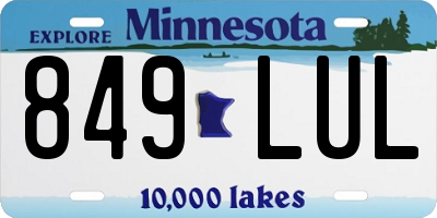 MN license plate 849LUL