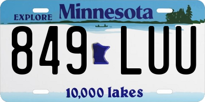 MN license plate 849LUU