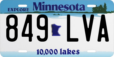 MN license plate 849LVA