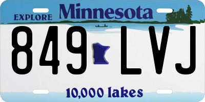 MN license plate 849LVJ