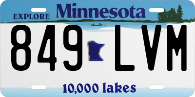 MN license plate 849LVM