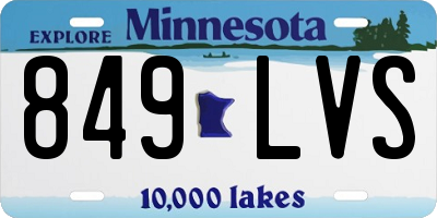MN license plate 849LVS