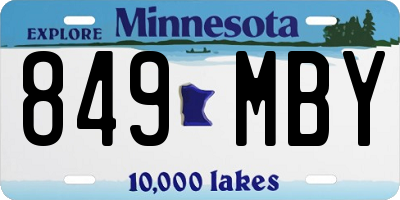 MN license plate 849MBY