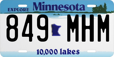 MN license plate 849MHM
