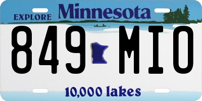 MN license plate 849MIO