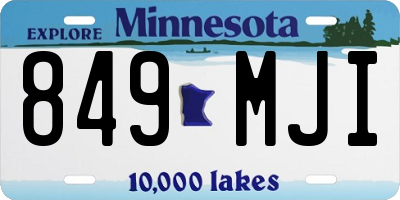 MN license plate 849MJI