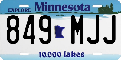 MN license plate 849MJJ