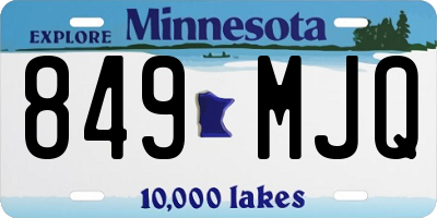 MN license plate 849MJQ